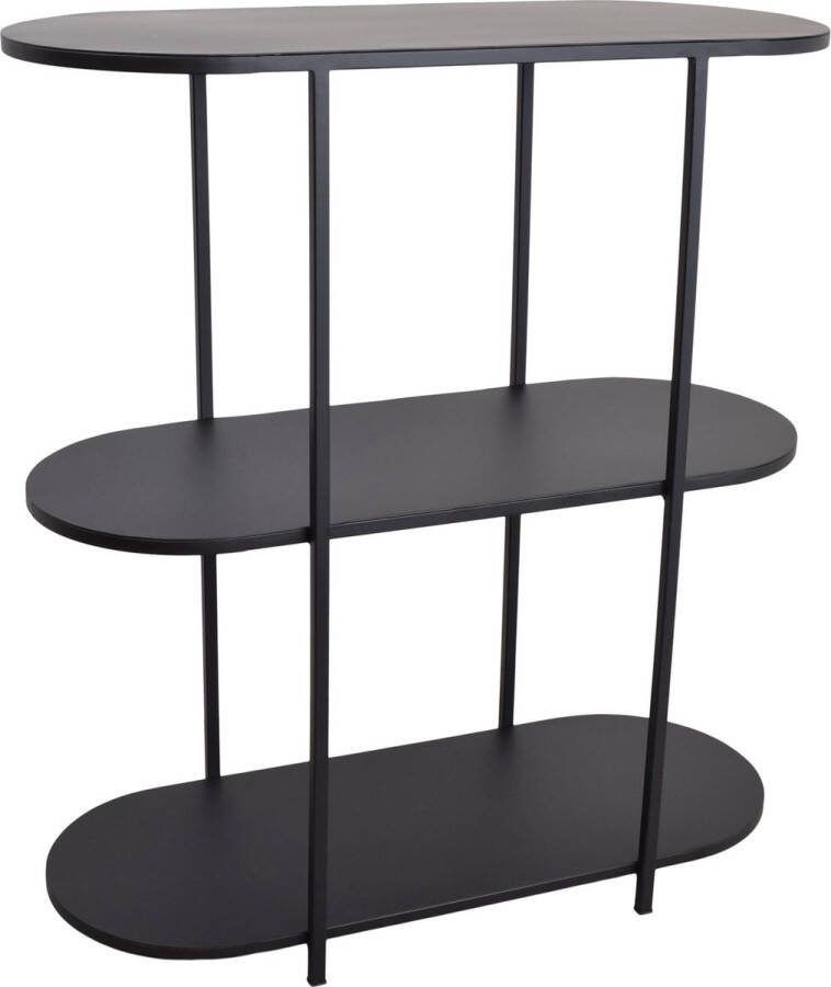 Loft42 Oval Sidetable Zwart metaal 77x70x30