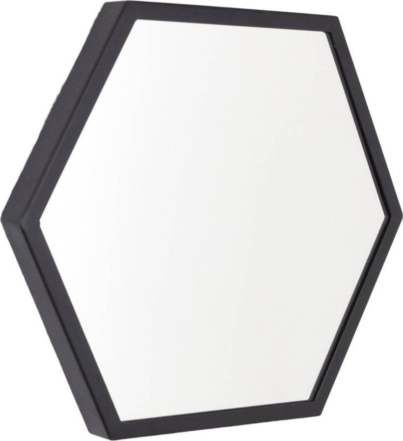 LOFT42 Wandspiegel Zeshoek Small Zwart 36x32