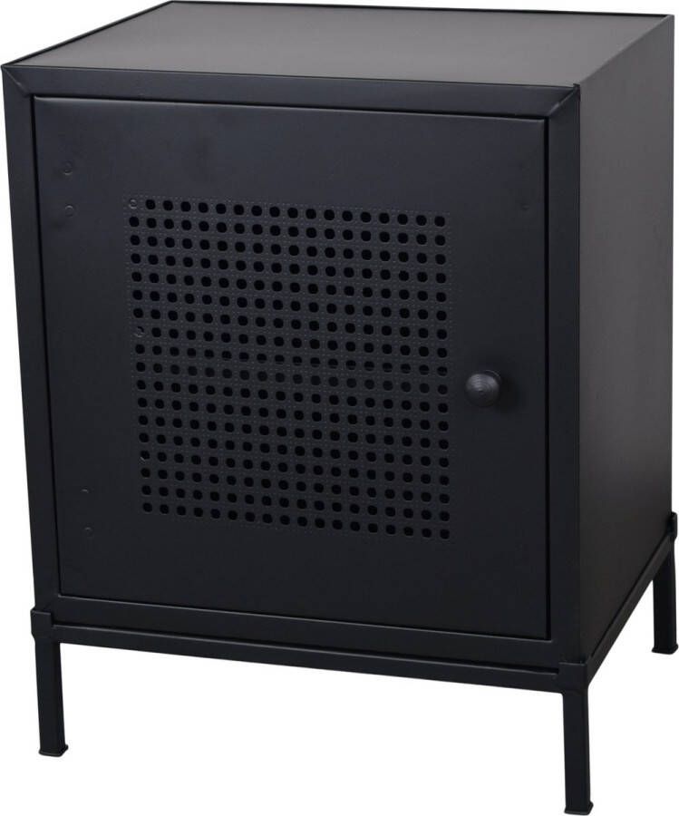Loft42 Weby Nachtkastje Industrieel Zwart 50x40x30cm