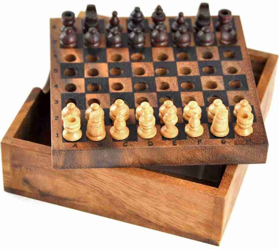 Logica Giochi Houten (reis)Bordspel Schaken Chess LG832 14 5x14 5x4cm