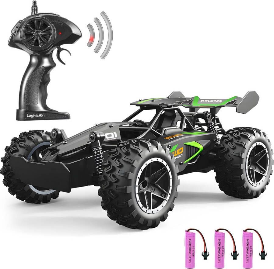Logivision R40 Bestuurbare Auto RC Auto Afstandsbestuurbare Auto Voor Volwassenen Kinderen Monstertruck Inclusief GRATIS 3 Batterijen