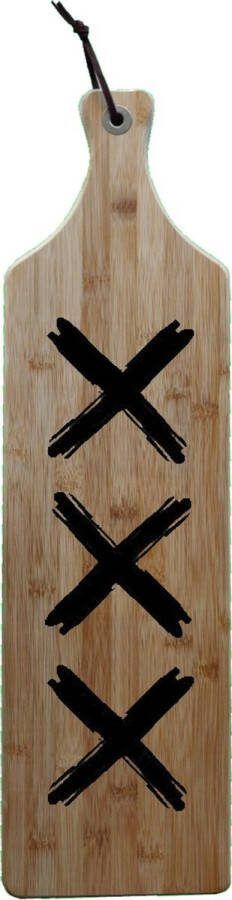 Logo op maat Borrelplank Amsterdam XXX- 17x63cm Serveerplank