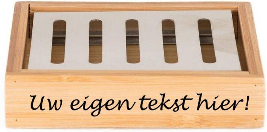 Logo op maat Gepersonaliseerde bamboe zeepbakje met uw eigen tekst of ontwerp!