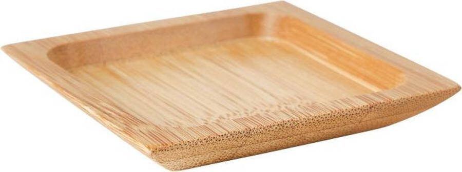 Logo op maat Schaaltje gemaakt van bamboe hout 6X6 CM gepersonaliseerd met uw eigen tekst of afbeelding tapasschaal hapjes