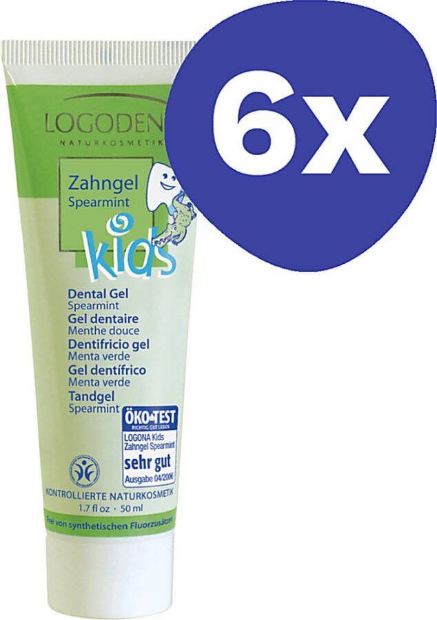 Logona Kids Tandpasta Pepermunt (6x 50ml)