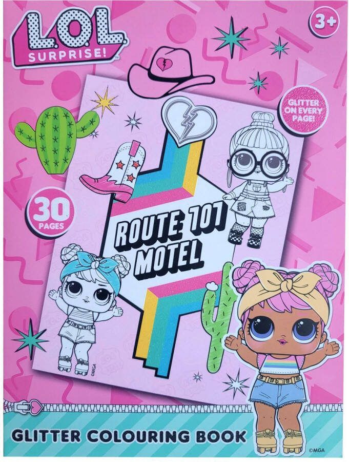 L.O.L. Suprise! Glitter kleurboek 30 pagina's dikker wit papier knutselen creatief kado