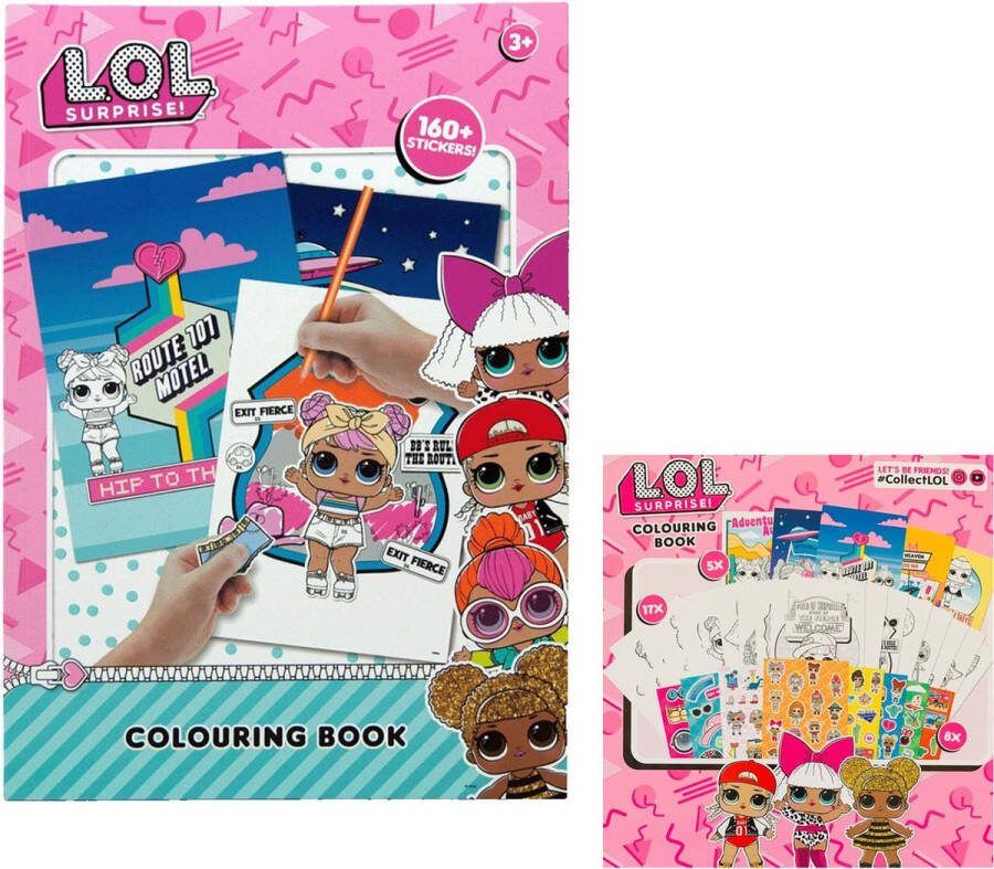 Lol surprise kleurboek met stickers 17 kleurplaten