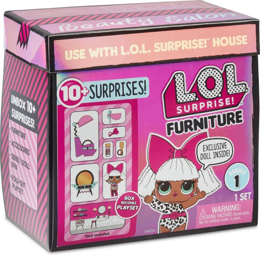 L.O.L. Surprise! L.O.L. Surprise Furniture Schoonheidssalon met Diva Minipop Serie 1