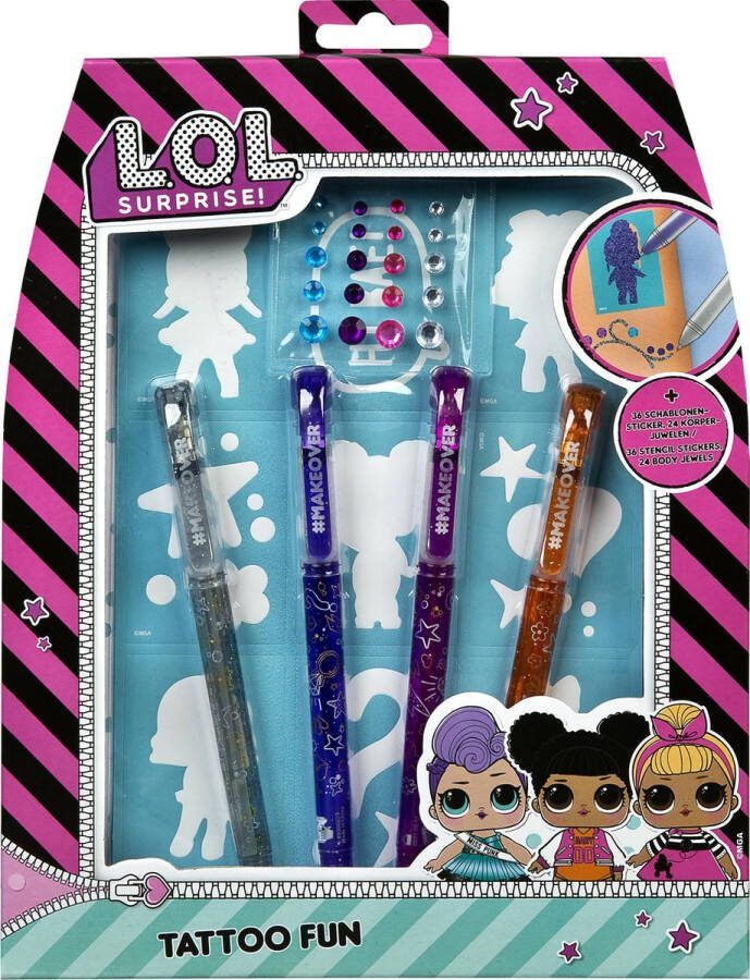 L.O.L. Surprise! Undercover LOL Surprise Tekenset Tattoo Fun Kunststof Multicolor