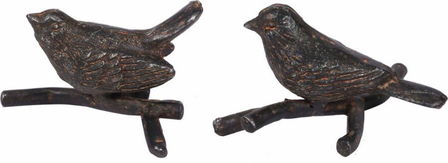 Lolaa Ornament Birds zwart 13cm 2 stuks