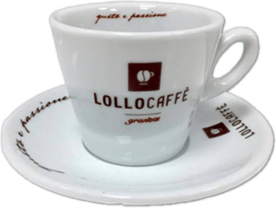 Lollo Caffè Set van 6 Cappuccino Kopjes en Schotels Napoli