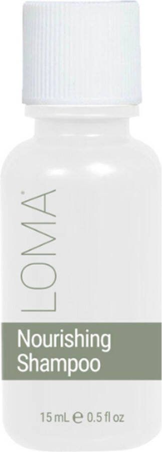 LOMA voedende shampoo 15 mL Voor Haartype: Alle Mannen en Vrouwen Dagelijks gebruik Verzorgend Hydrateert droog haar Natuurlijk Parabeen vrij Reinigt en hydrateert het haar