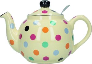 London Pottery Theepot met Zeef Keramiek Gekleurde Stippen 1.5 L | Farmhouse
