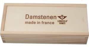 Longfield Games damstenen diameter 35 mm in houten kist