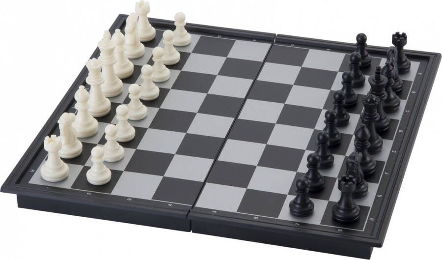 Longfield Reis schaak spel magnetisch opklapbaar. Afm. 24 x 24 cm