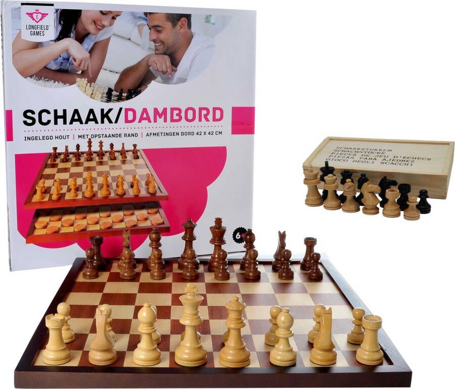 Longfield Schaakbord met schaakstukken