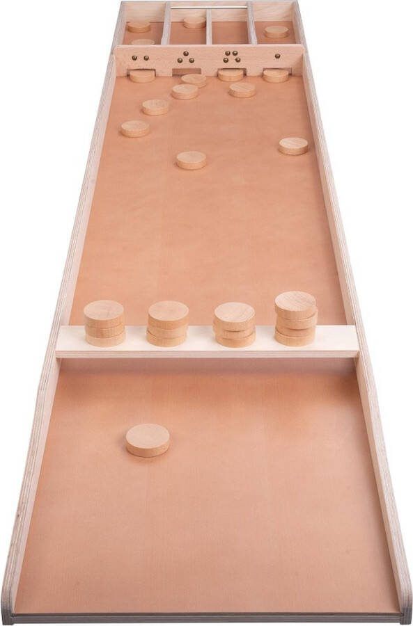 Longfield Sjoelbak Advanced Dark Finish 200 cm Wedstrijdsjoelbak met 30 Sjoelstenen