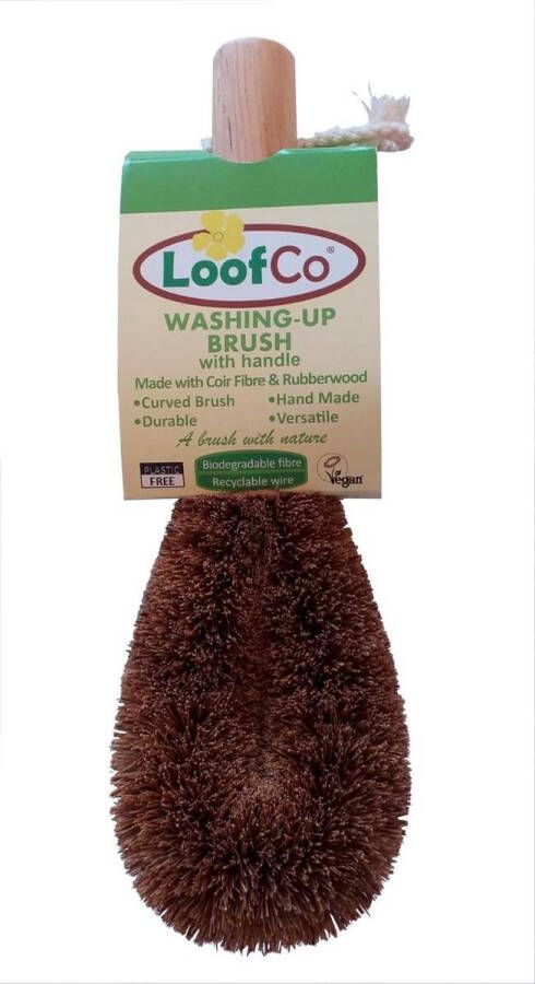 Loofco Afwasborstel met handvat Kokos