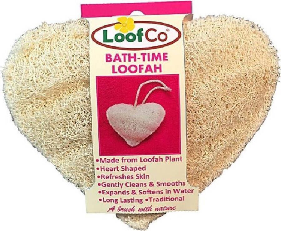 Loofco Éponge de bain et de douche Forme de coeur