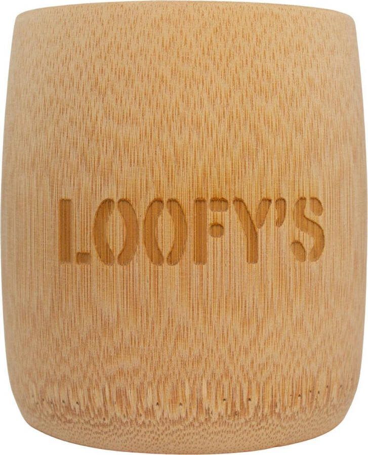 Loofy's Beker Tandenborstel beker Badkamer bekers Wattenstaafjeshouder | Badkamer accessoires Wattenschijfjeshouder Tandenborstelhouder | Bamboe | Badkamer Organizer | Loofys