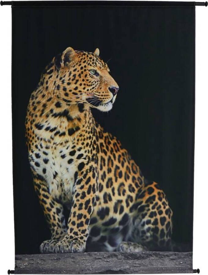 Looliving wandkleed luipaard bruin 100x138cm