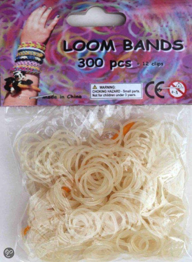 Loom Bandjes Loom Bands 300 stuks: glitter goud (37101)