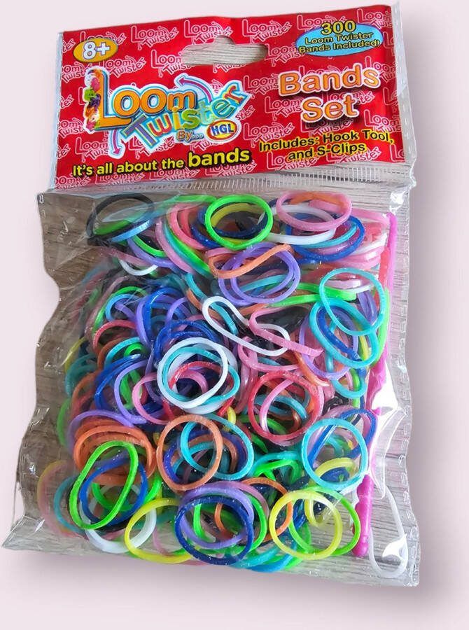 Loom twister Loombandjes kleuren Junior Rubber 300 loom bandjes
