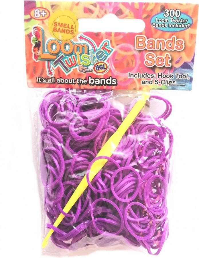 A1 international Loom Twister Loombands Met Geur Junior Paars 300-delig