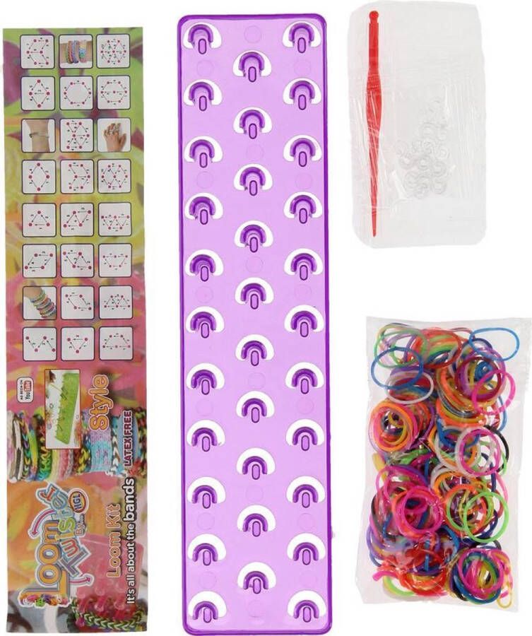 Loom twister Trainer Pack Loombandjes 200 Stuks Paars