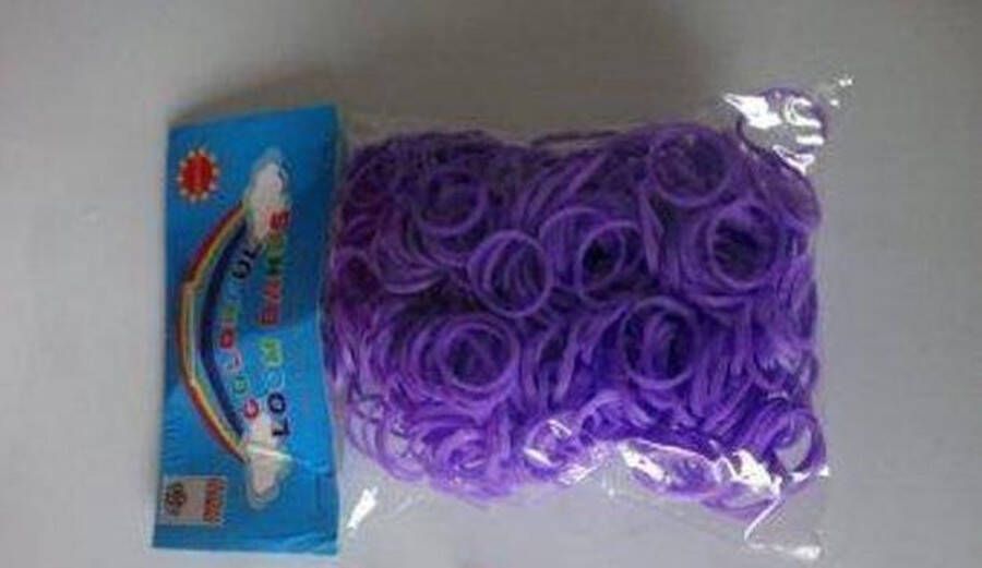 Loombandsclub Loom Bands Colorful Lila A-Kwaliteits met 5 Gratis Bedels