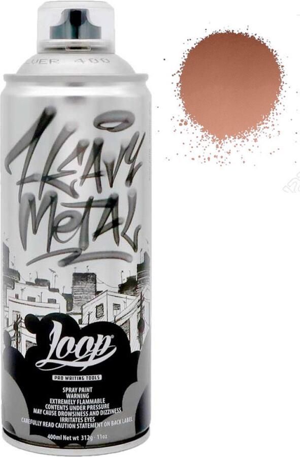 Loop Colors Koper 400ml Spuitverf Bus Koperen spuitbus Graffiti Spuitbussen Voor binnen en buiten