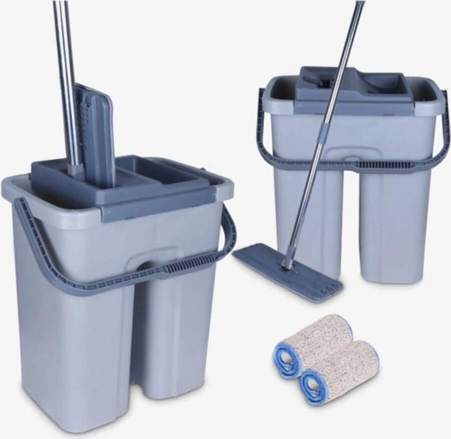 Loos merk dweilsysteem vloerwisser-Mop-self-wash-endroogsysteem-2stuks