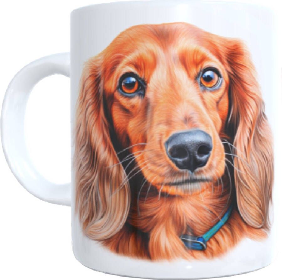 Looster-art&design Koffie beker thee mok afbeelding honden dieren liefhebbers dierenprint dog