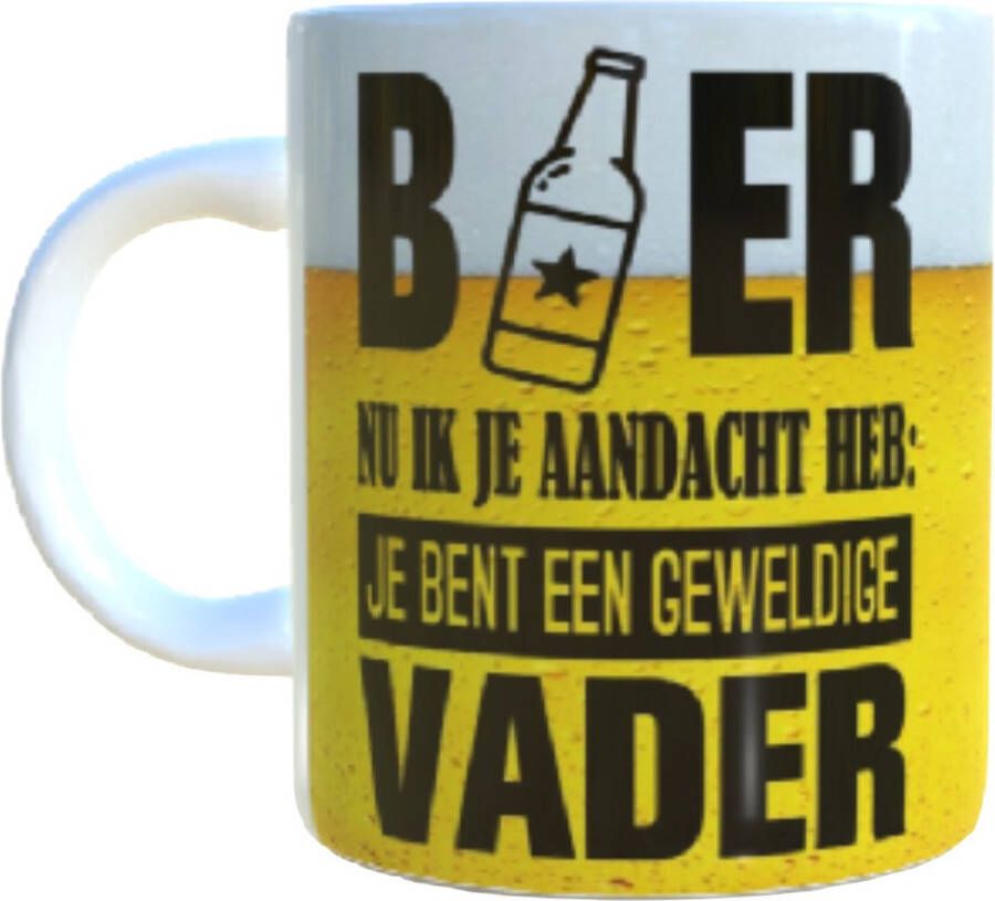 Looster-art&design Koffie beker thee mok tekst bier geweldige vader verjaardag geschenk