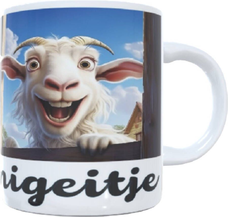 Looster-art&design Koffie beker- thee mok tekst kleinigeitje funny geit goat