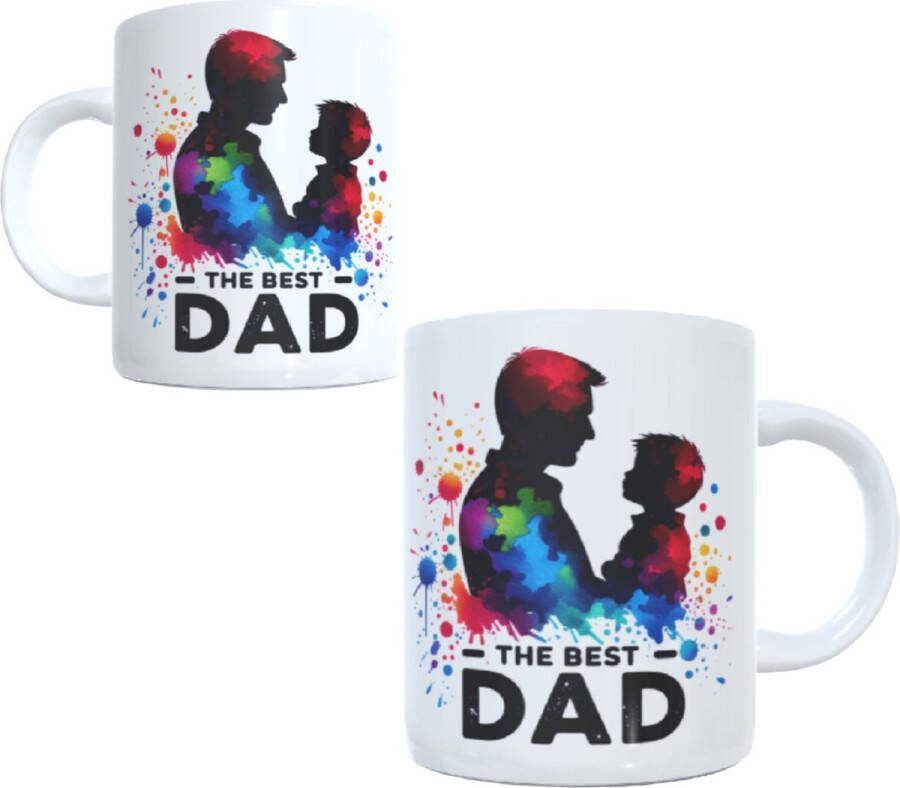 Looster-art&design Koffie beker thee mok the best dad beste papa vader