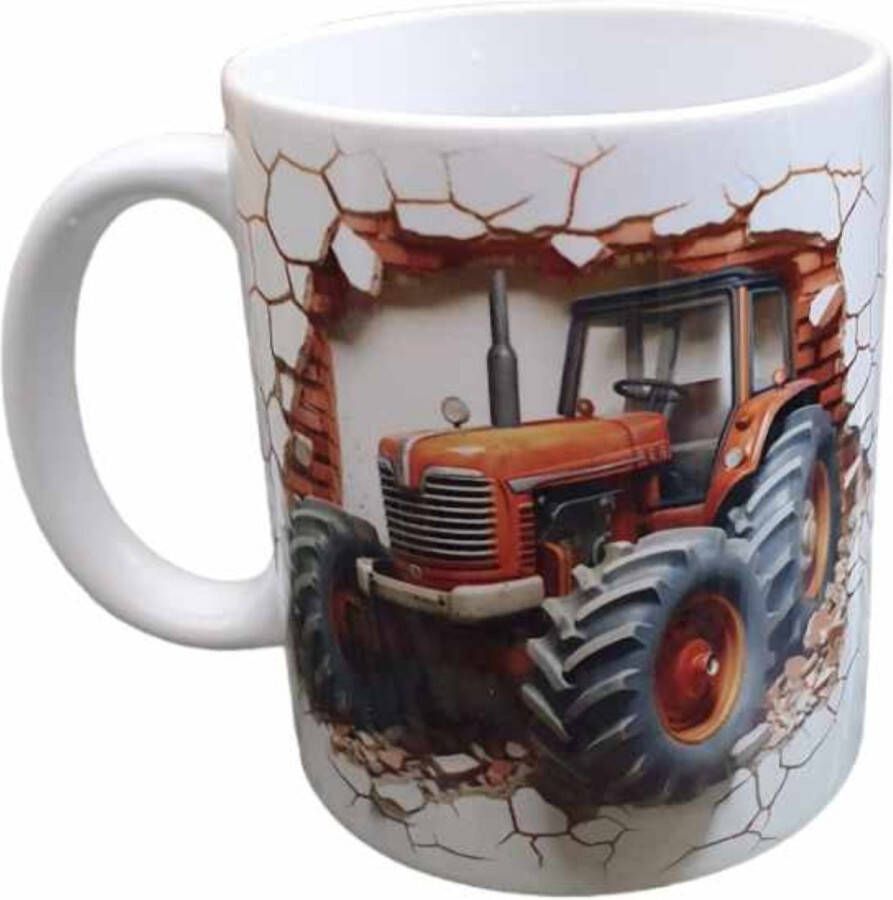 Looster-art&design Koffie beker thee mok tractor boerderij boer