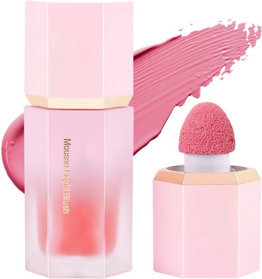 LOPHE Vloeibare Blush Voor Wangen Zachte CrèMe Vloeibare Blush Stick Met Fijne Glitters Natuurlijk Ogende Gezicht Wang Tint Blush Make-Up Langdurige Mengbare Lichtgewicht Hydraterende Schoonheidsmake-Up Voor Wangen (Hexagon 01 #Love Cake)