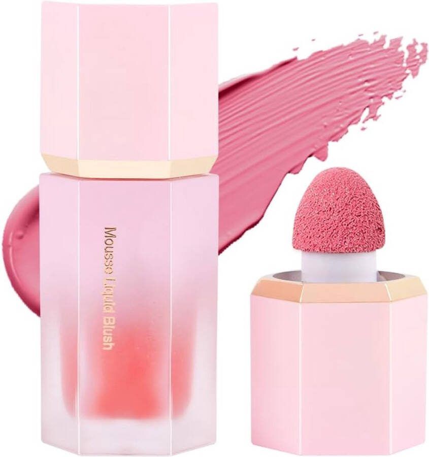 LOPHE Vloeibare Blush Voor Wangen Zachte CrèMe Vloeibare Blush Stick Met Fijne Glitters Natuurlijk Ogende Gezicht Wang Tint Blush Make-Up Langdurige Mengbare Lichtgewicht Hydraterende Schoonheidsmake-Up Voor Wangen )(Love cake)
