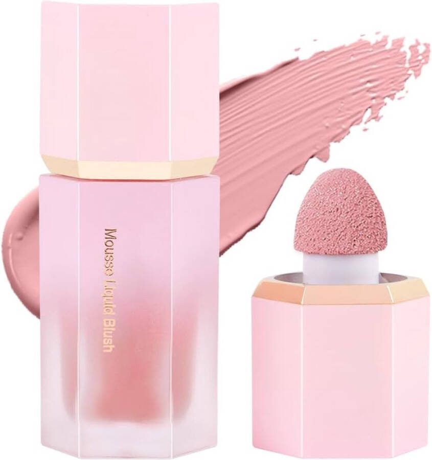 LOPHE Vloeibare Blush Voor Wangen Zachte CrèMe Vloeibare Blush Stick Met Fijne Glitters Natuurlijk Ogende Gezicht Wang Tint Blush Make-Up Langdurige Mengbare Lichtgewicht Hydraterende Schoonheidsmake-Up Voor Wangen (Hexagon 05#mystery)