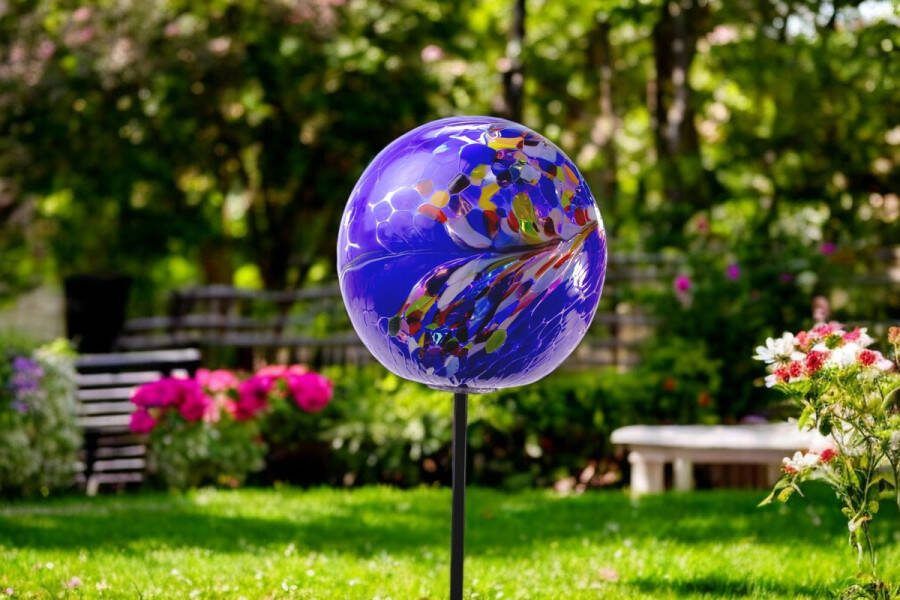 Loranto Tuinprikker Bol Blauw Tuinobject Tuindecoratie Gardenobject Tuinsteker