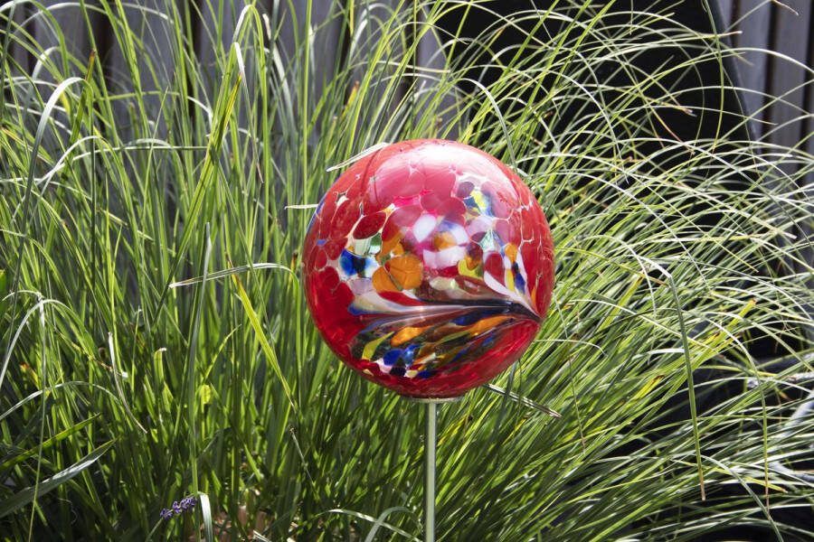 Loranto Tuinprikker Bol Rood Tuinobject Tuindecoratie Gardenobject Tuinsteker