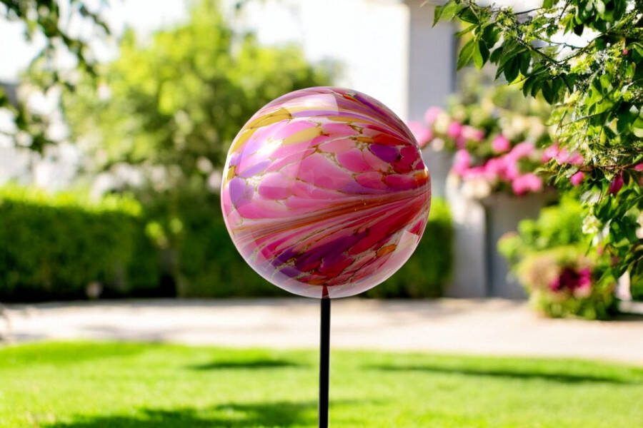 Loranto Tuinprikker Bol Roze Tuinobject Tuindecoratie Gardenobject Tuinsteker