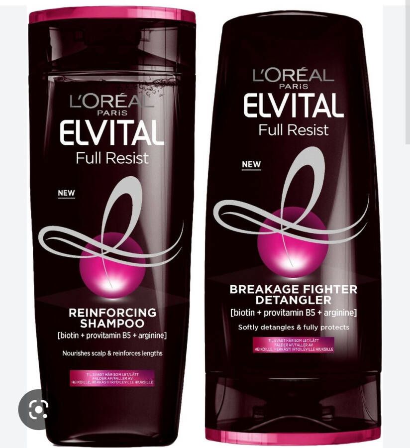 L Oréal Paris L'Oreal Elvive Full Resist Hair Reinforceing Shampoo + Conditioner 2x400ml