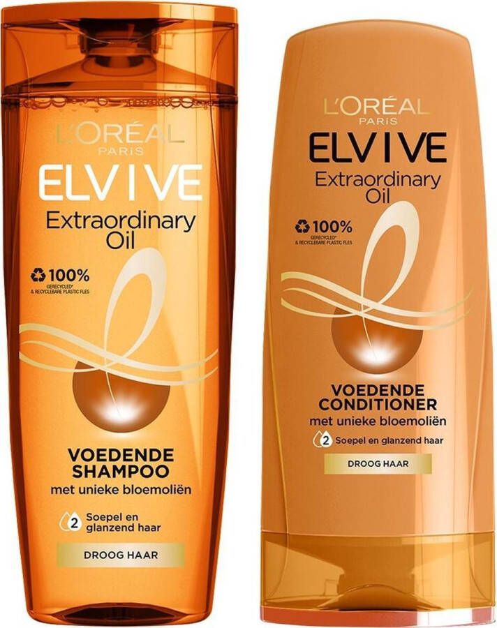 L Oréal Paris L'Oréal Elvive Extraordinary Oil Shampoo 1x 250 ml & Conditioner 1x 200 ml Pakket