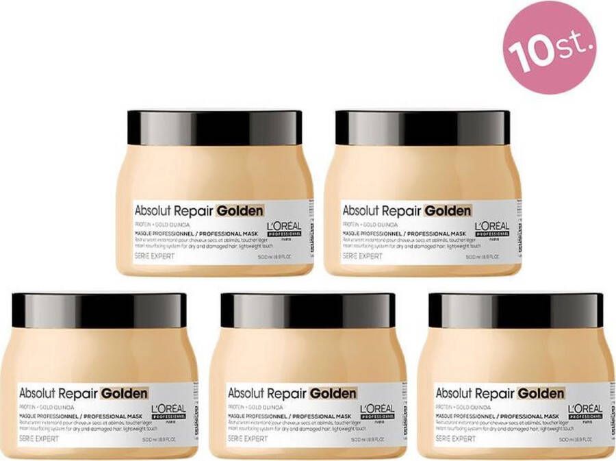 L Oréal Paris 10X L'Oréal Serie Expert Absolut Repair Gold Golden Haarmasker 500ml