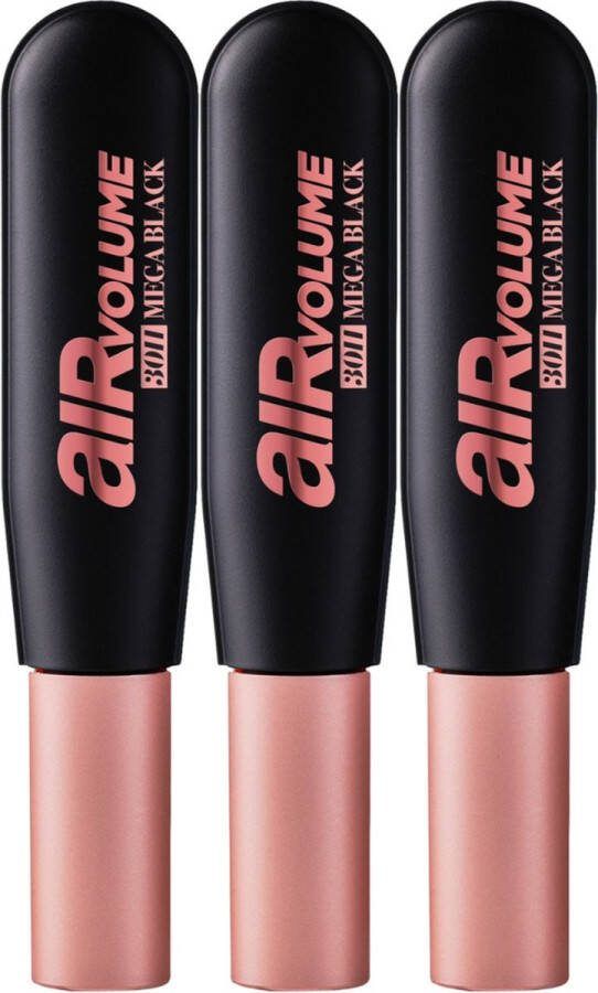 L Oréal Paris 3x L'Oréal Air Volume Mega 30H Mascara Extra Zwart