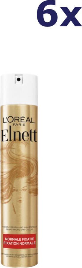 L Oréal Paris 6x L'Oréal Elnett Satin Normale Fixatie Haarspray 300 ml