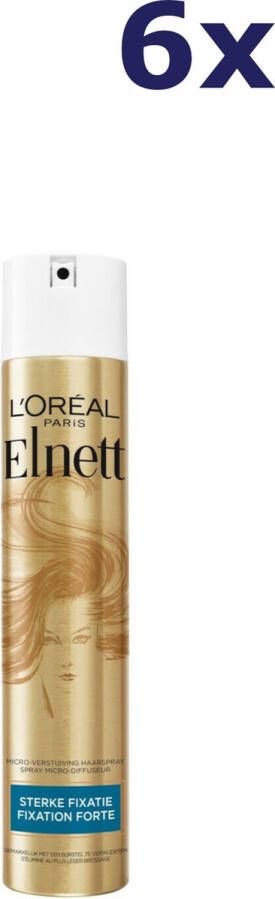 L Oréal Paris 6x L'Oréal Elnett Satin Sterke Fixatie Haarspray 300 ml
