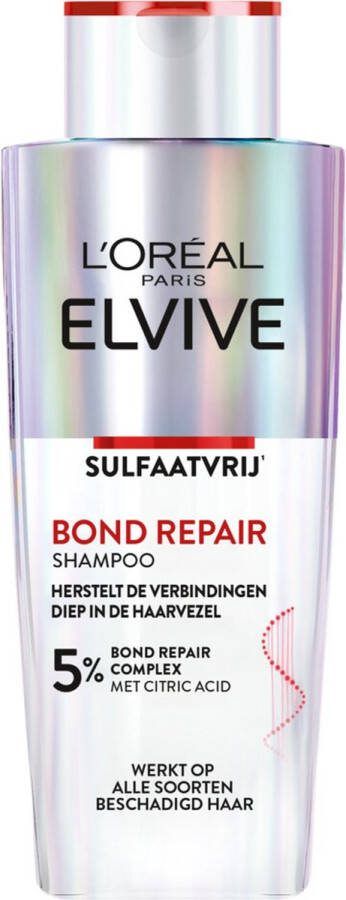 L Oréal Paris L'Oréal Paris Elvive Bond Repair Sulfaatvrije Shampoo Beschadigd Haar 6 x 200ml